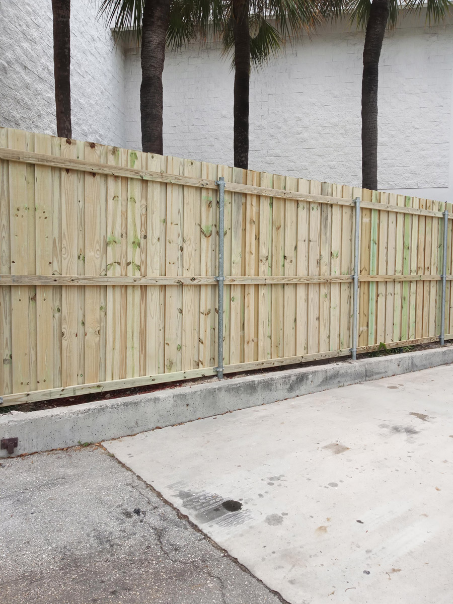 Wood fence construction job Wood Fence Construction Job