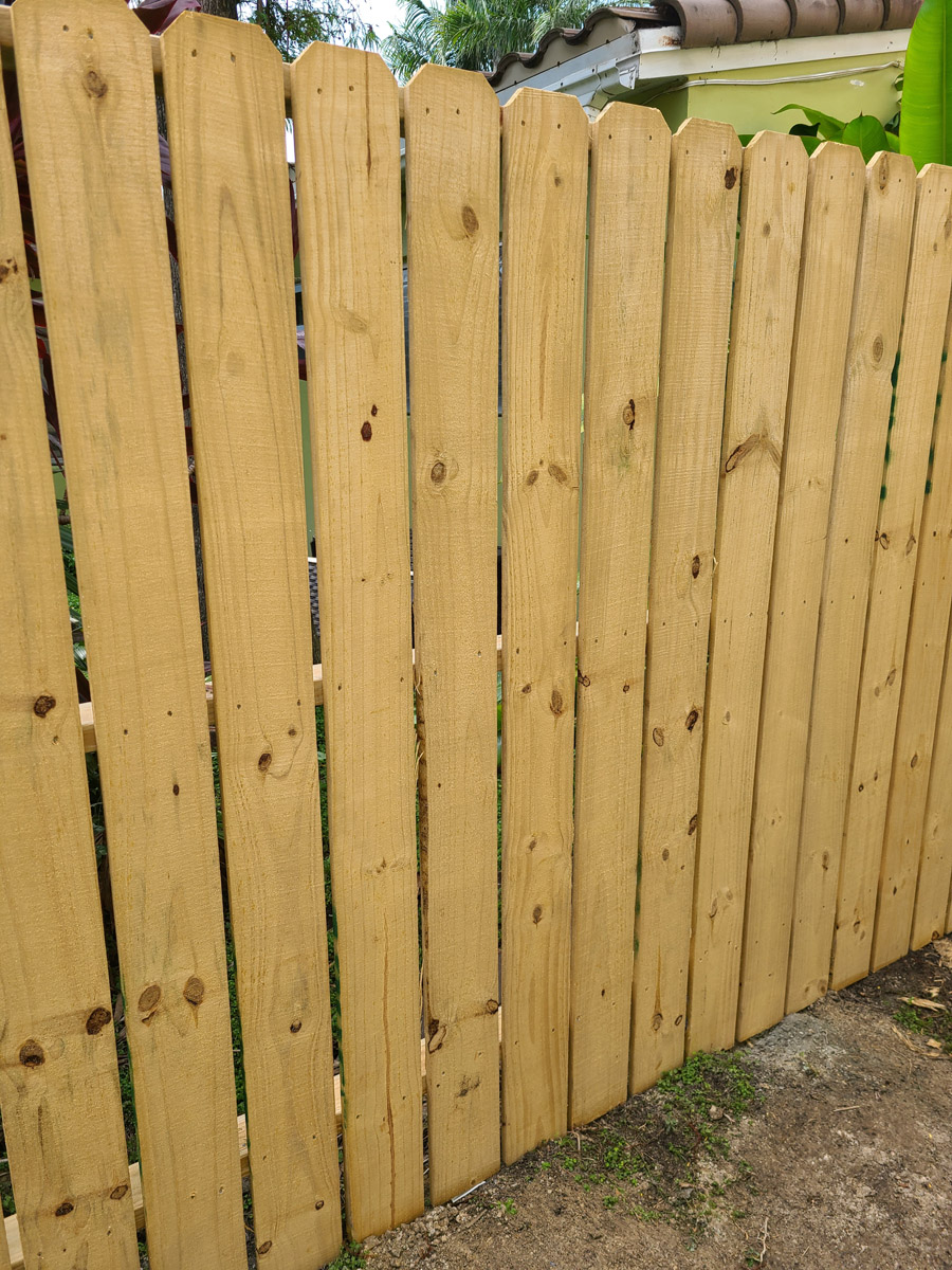 Wood Fence Job Wood Fence Job in Broward County, Florida