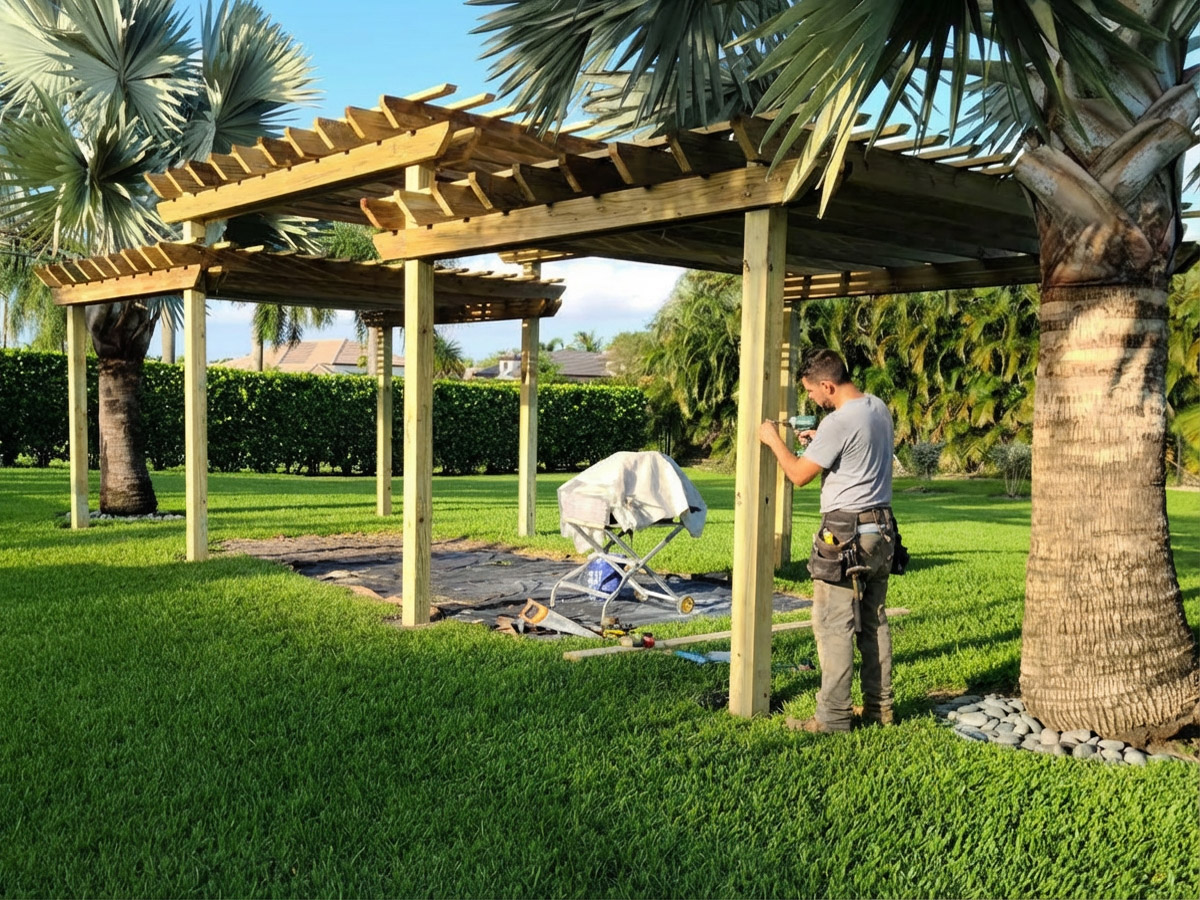 Wooden Pergola Builder in Broward County, Florida